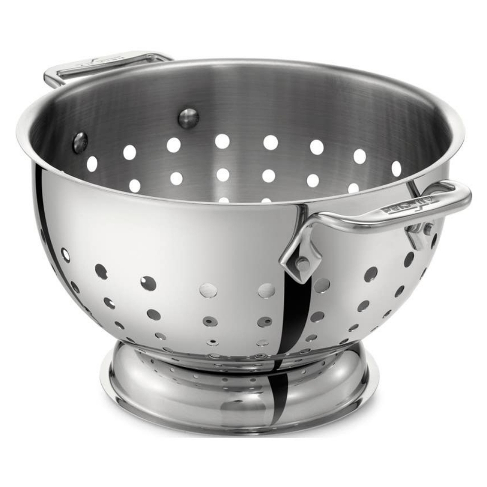 All-Clad Colander 5 Quart, Stainless Steel premium strainer- NIB! Discnt Ship